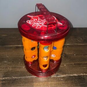 BAKUGAN red and orange  Bakurack Spinning Carrying Case Spin Masters and figures